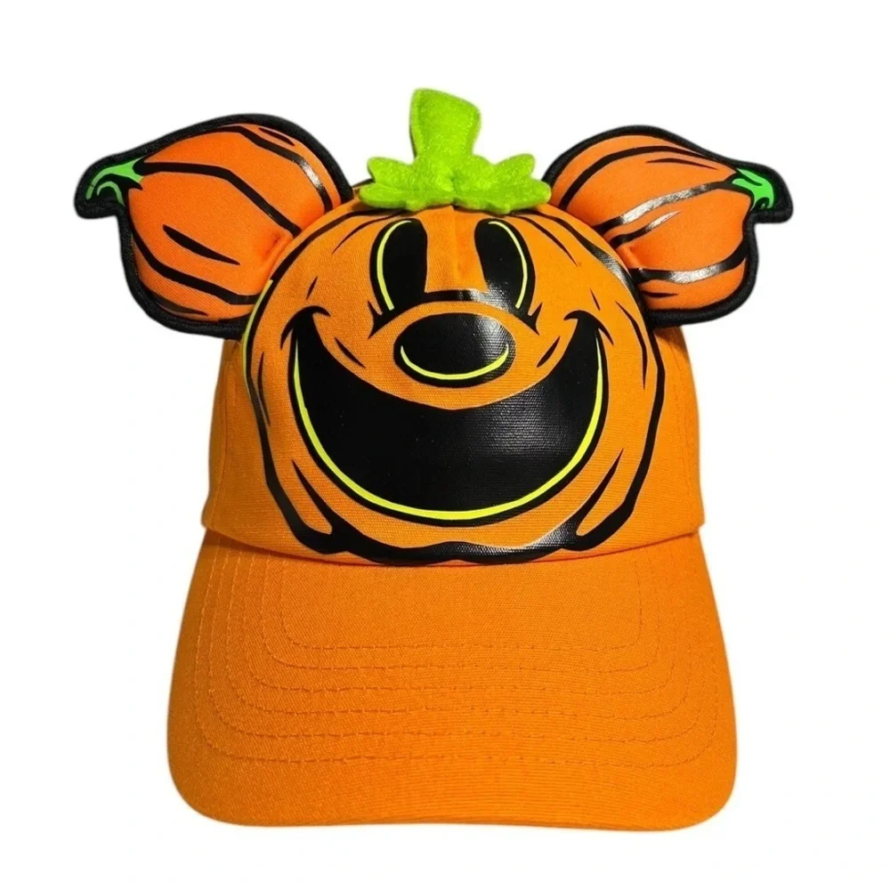 Adult Disney Mickey 2024 Pumpkin Glow-In-The-Dark Baseball Hat - NWT
